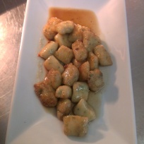 Pan fried gnocchi with browned butter